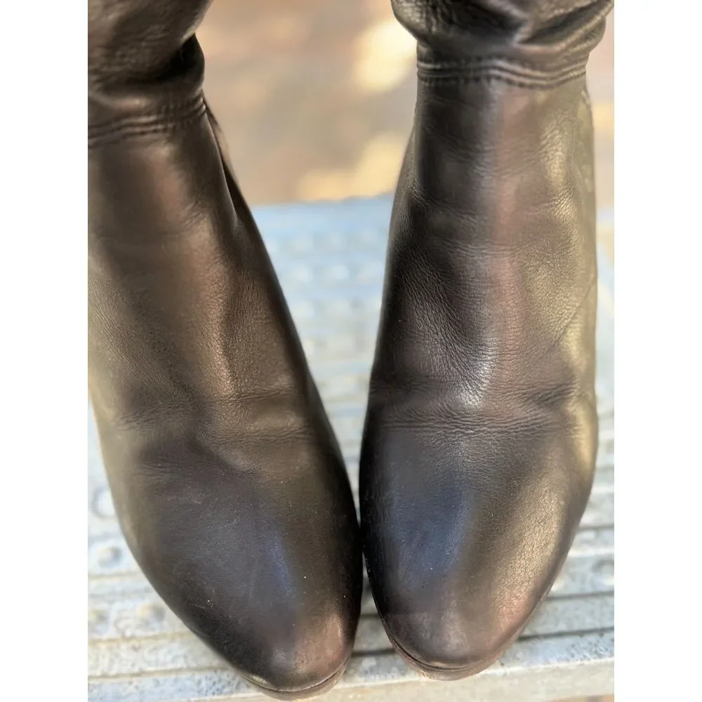 L'Autre Chose NY Look Black Leather Over The Knee Tall Boots SZ EU 38 = US 7.5/8 - Picture 8 of 14